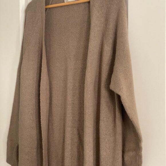 RD Style Taupe Longline Cardigan – Size L – Soft Bouclé Texture – Duster Style - Picture 8 of 9